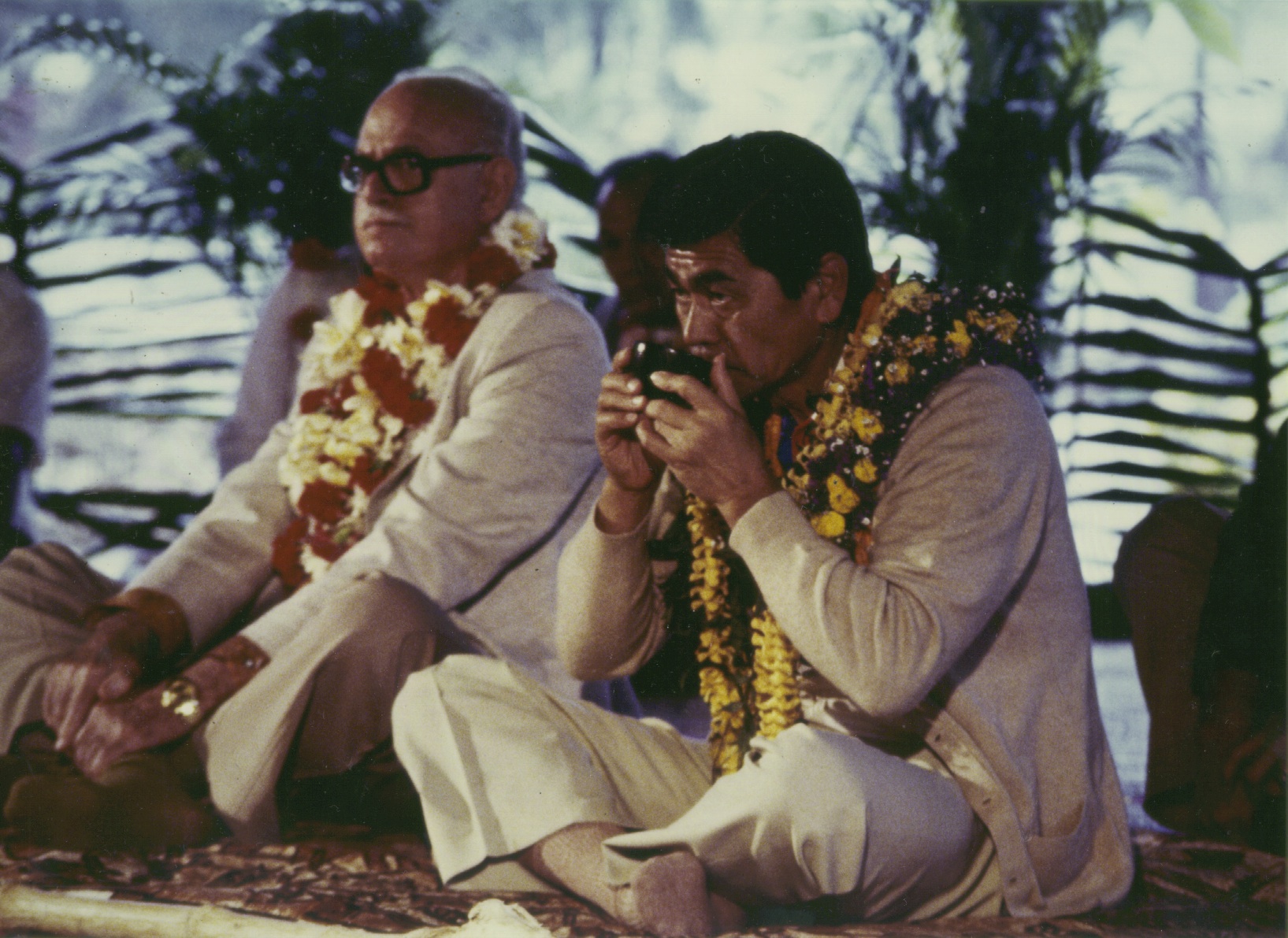 Hawaii State Gov. George Ariyoshi (with George Q. Cannon in the background).