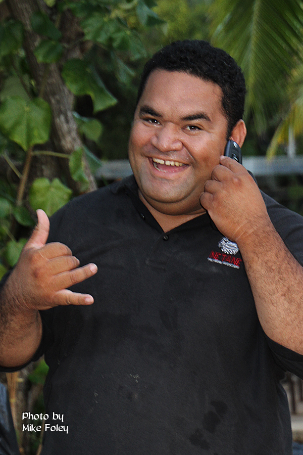 Alamoti Taumoepeau . . . helping behind the scenes with Haunted Lagoon