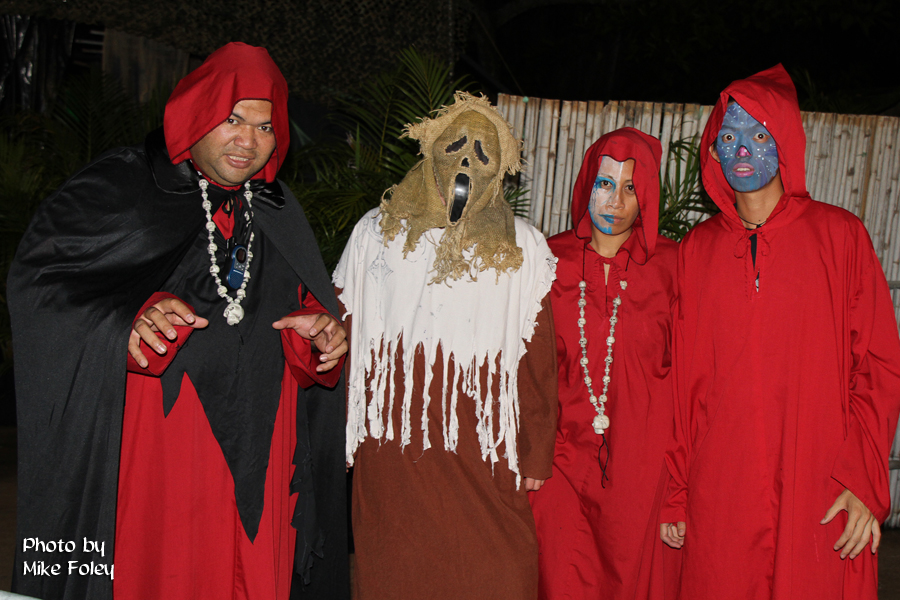 Jimmy Mapu and canoe guides . . . helping behind the scenes with Haunted Lagoon, October 31, 2011