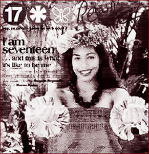 Tiffany Ieremia from Laie, on the cover of Seventeen Magazine, dancing at the Polynesian Cultural Center in 2003.